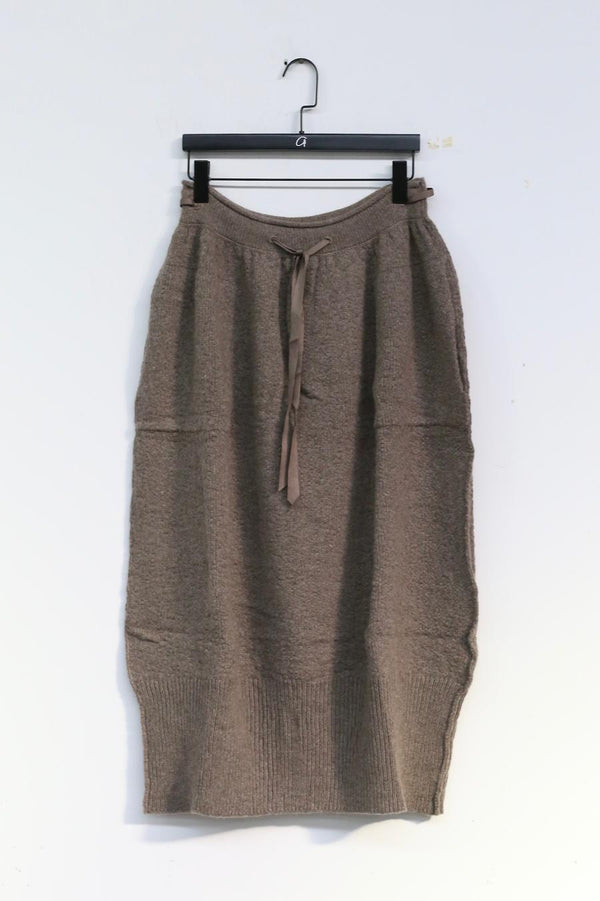 Daniel Andresen Knit Skirt Collection Handmade in Belgium DA-CARDINAL-SHA Virgin wool Sand PDA7 1